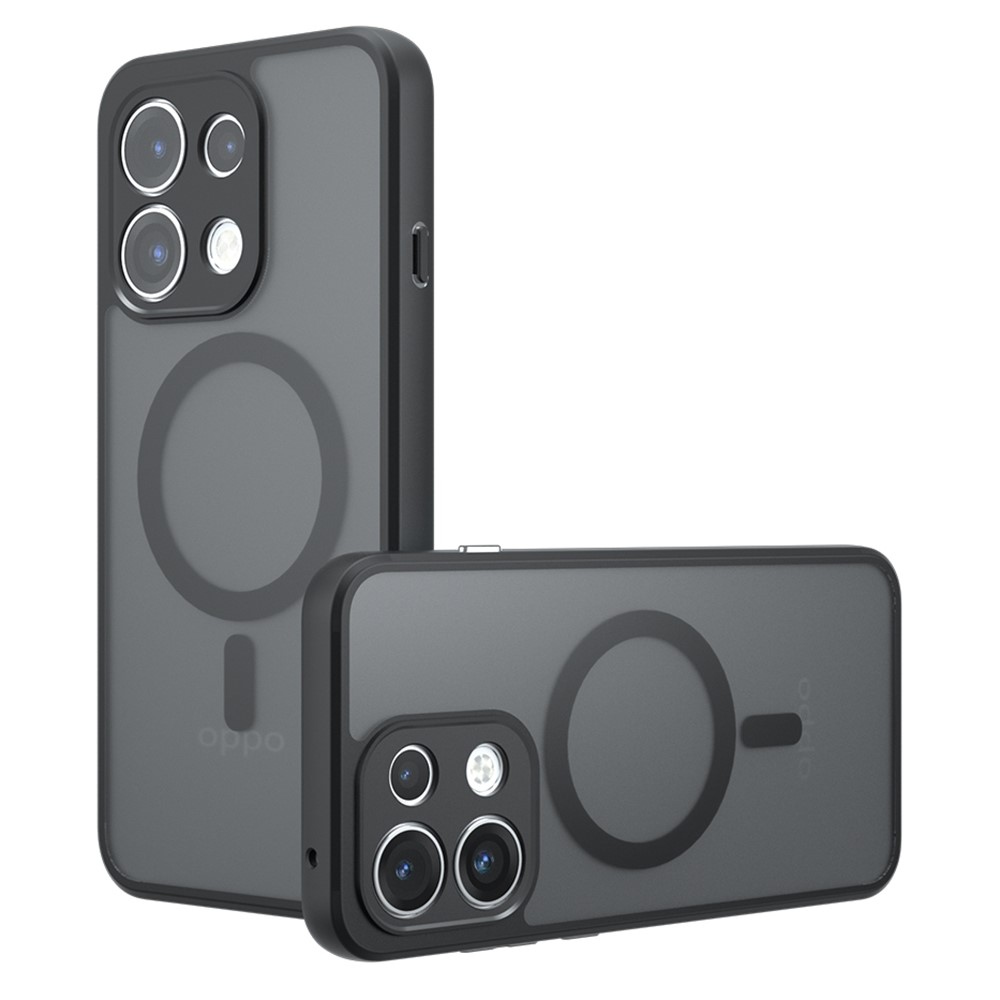 Matt gél tok MagSafe-kompatibilis Oppo Reno 16 FS 5G-hez – fekete