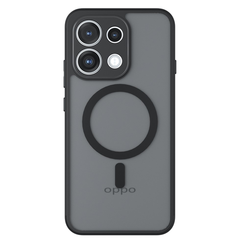Matt gél tok MagSafe-kompatibilis Oppo Reno 16 FS 5G-hez – fekete