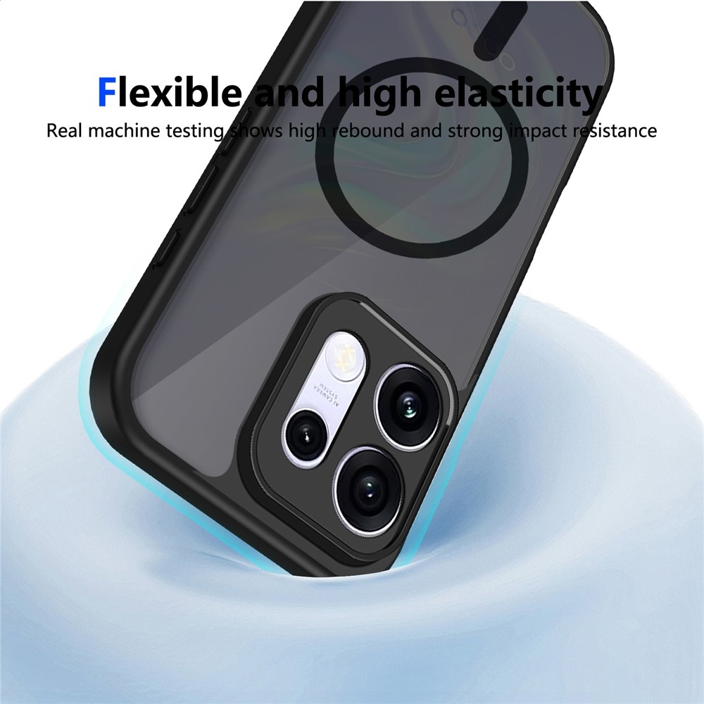 Case matt gél tok MagSafe-vel az Oppo Reno 16 Pro 5G/Oppo Reno 16 5G készülékekhez – fekete