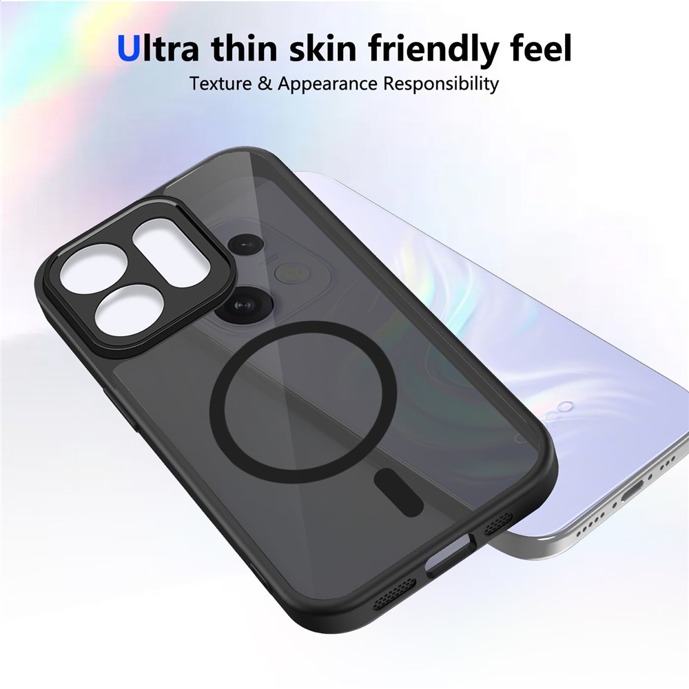 Case matt gél tok MagSafe-vel az Oppo Reno 16 Pro 5G/Oppo Reno 16 5G készülékekhez – fekete