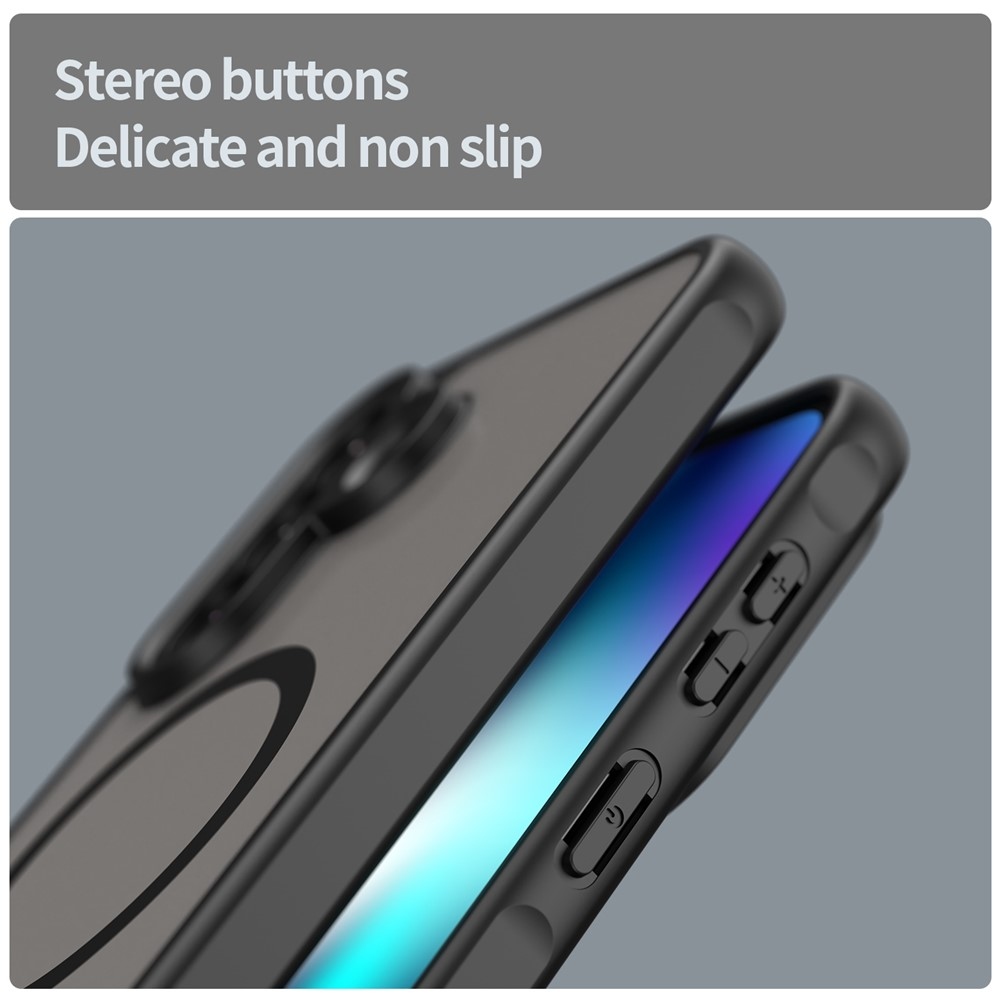 Matta zselés tok MagSafe-val Samsung Galaxy A37 5G-hez - fekete