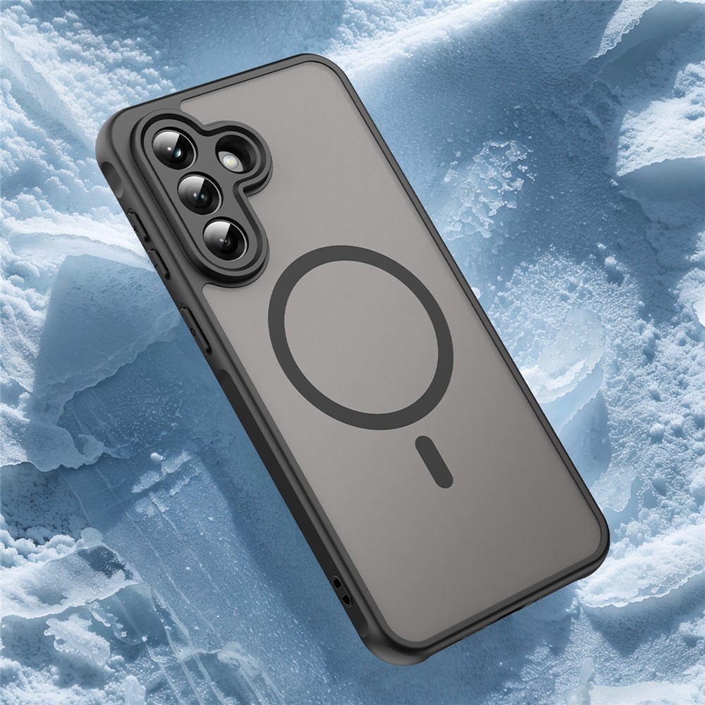 Matta zselés tok MagSafe-val Samsung Galaxy A37 5G-hez - fekete