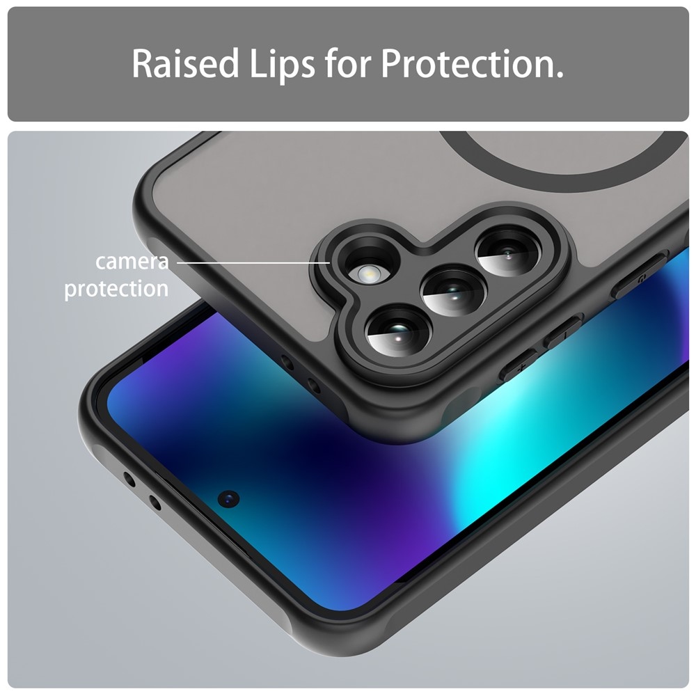 Matta zselés tok MagSafe-val Samsung Galaxy A37 5G-hez - fekete