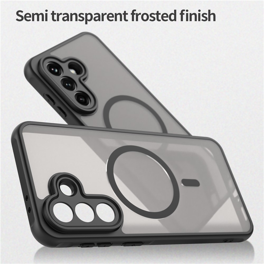 Matta zselés tok MagSafe-val Samsung Galaxy A37 5G-hez - fekete