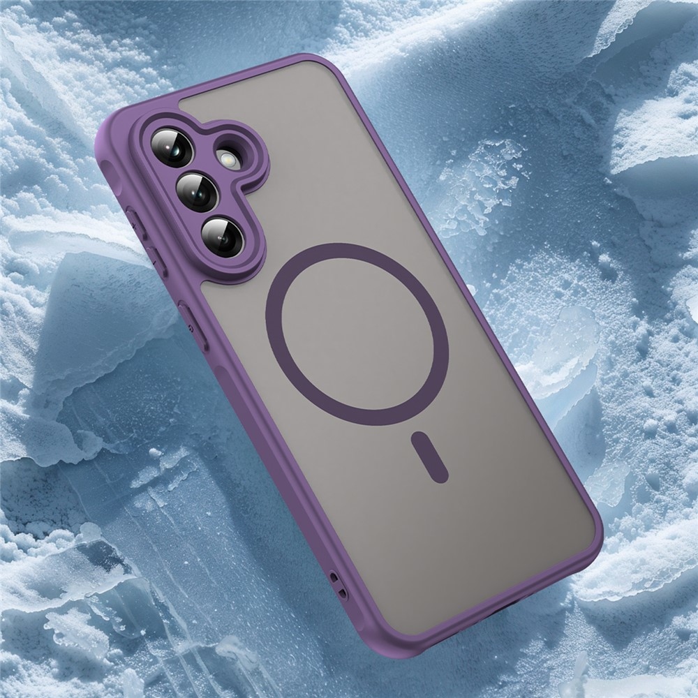 Matt zselés tok MagSafe tok Samsung Galaxy A37 5G-hez - lila