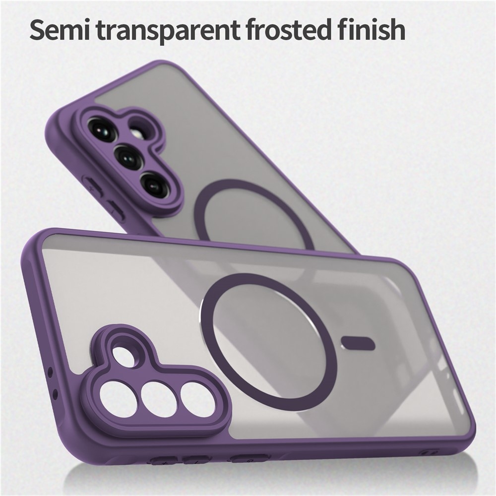 Matt zselés tok MagSafe tok Samsung Galaxy A37 5G-hez - lila