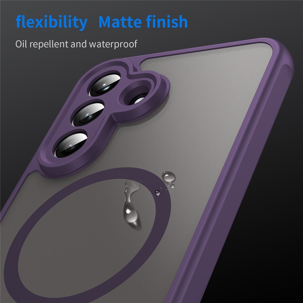 Matt zselés tok MagSafe tok Samsung Galaxy A37 5G-hez - lila