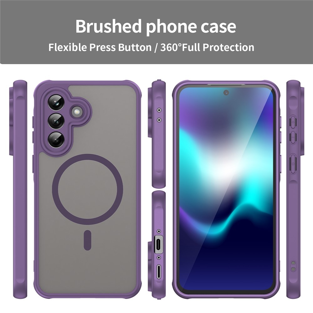 Matt zselés tok MagSafe tok Samsung Galaxy A37 5G-hez - lila