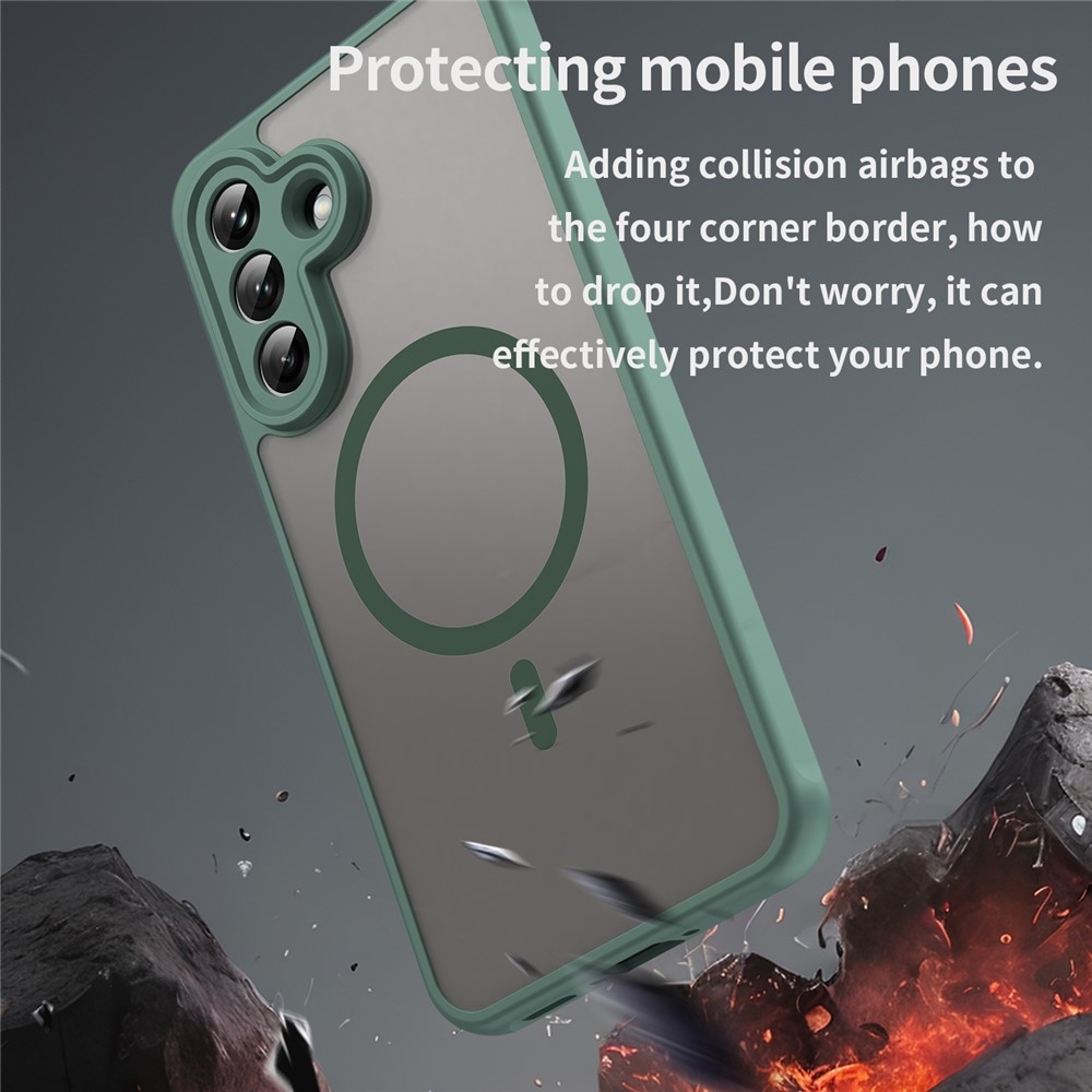 Matt zselés tok MagSafe tok a Samsung Galaxy A37 5G készülékre - zöld