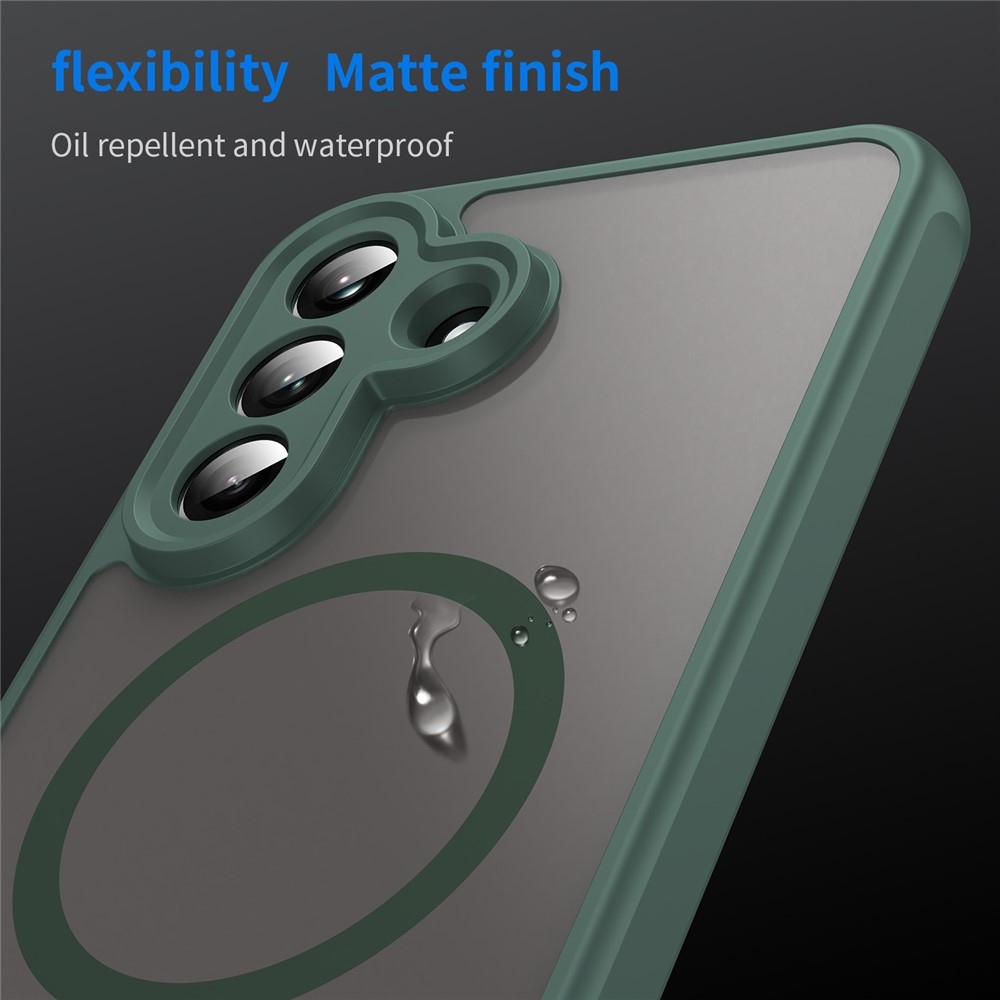 Matt zselés tok MagSafe tok a Samsung Galaxy A37 5G készülékre - zöld