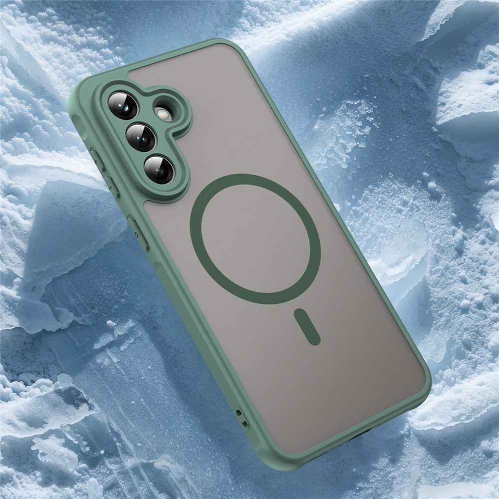 Matt zselés tok MagSafe tok a Samsung Galaxy A37 5G készülékre - zöld