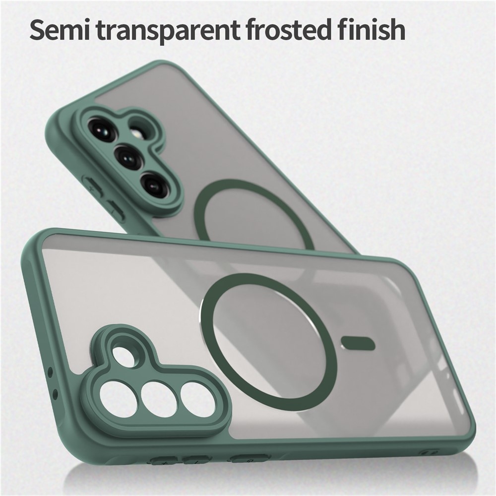 Matt zselés tok MagSafe tok a Samsung Galaxy A37 5G készülékre - zöld