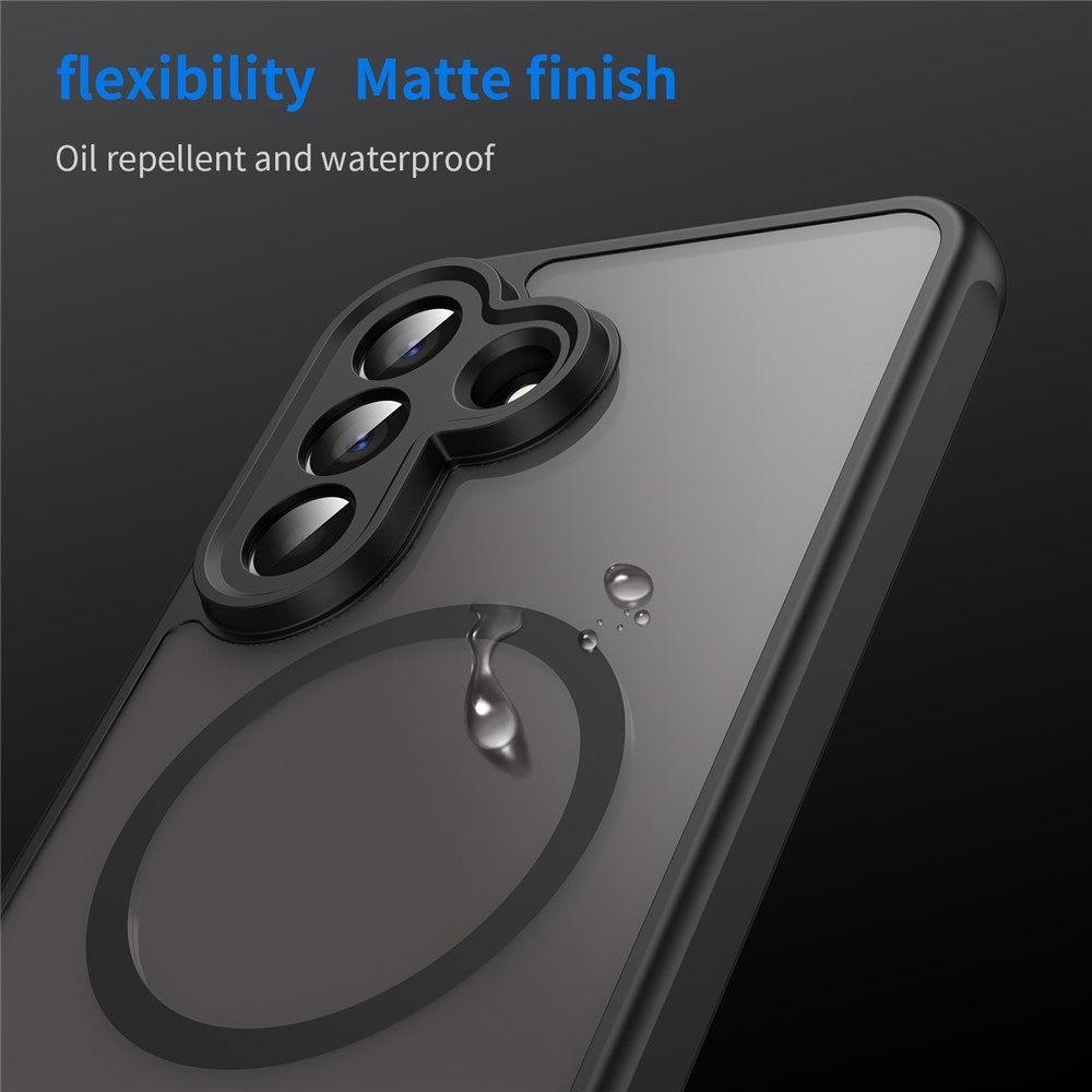 Matta zselés tok MagSafe-val Samsung Galaxy A57 5G-hez - fekete