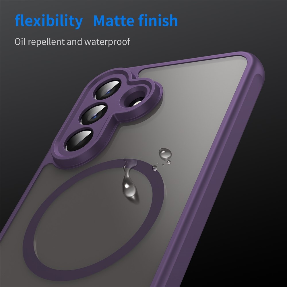 Matta zselés tok MagSafe tok Samsung Galaxy A57 5G-hez - lila