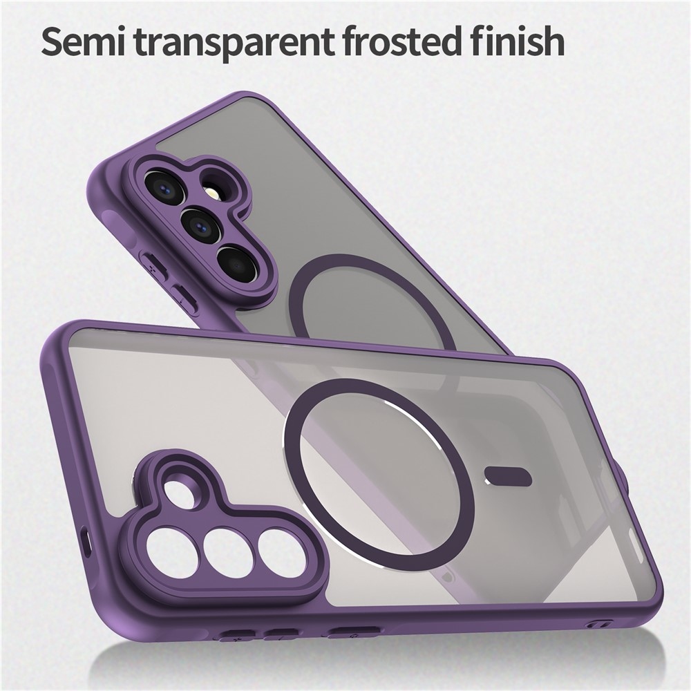 Matta zselés tok MagSafe tok Samsung Galaxy A57 5G-hez - lila