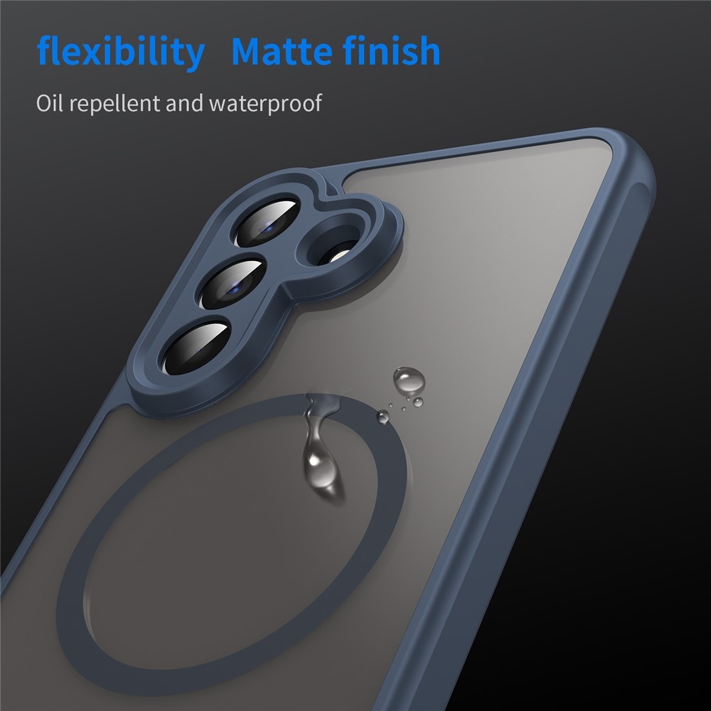 Matt zselés tok MagSafe tok a Samsung Galaxy A57 5G készülékre - kék