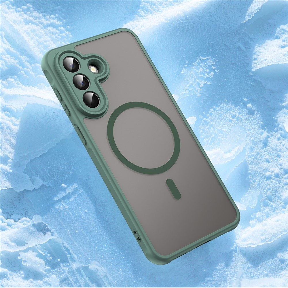 Matt zselés tok MagSafe tok a Samsung Galaxy A57 5G készülékre - zöld