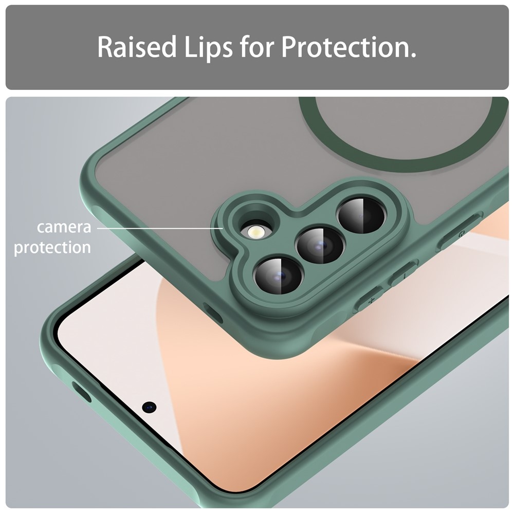 Matt zselés tok MagSafe tok a Samsung Galaxy A57 5G készülékre - zöld