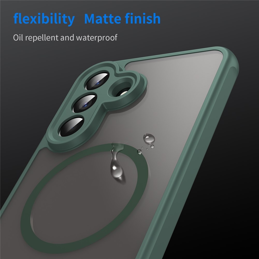 Matt zselés tok MagSafe tok a Samsung Galaxy A57 5G készülékre - zöld