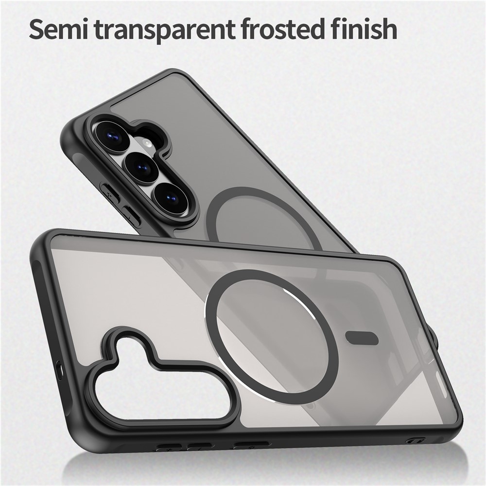 Matta zselés tok MagSafe tokkal Samsung Galaxy S26+ készülékhez - fekete