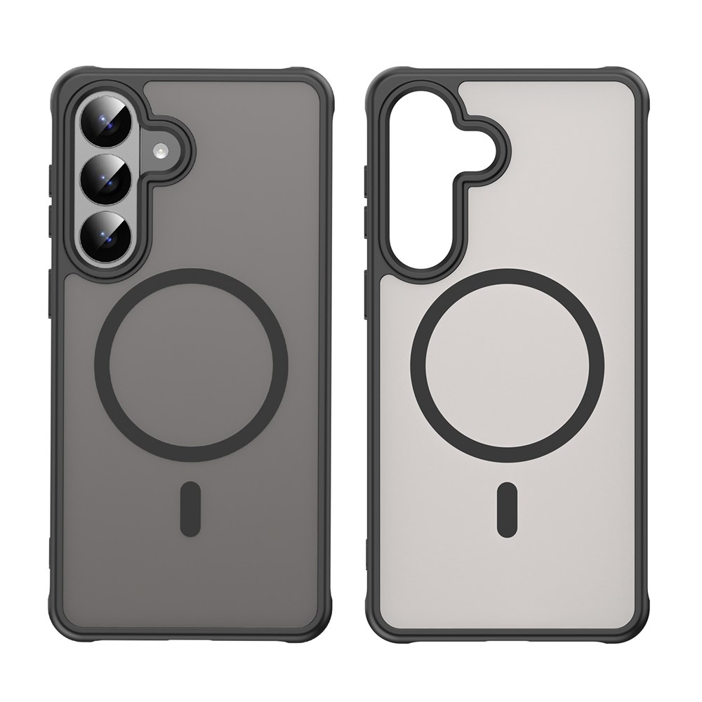 Matta zselés tok MagSafe tokkal Samsung Galaxy S26+ készülékhez - fekete