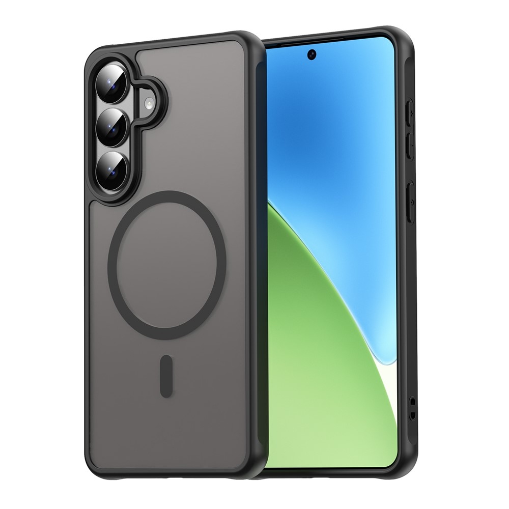 Matta zselés tok MagSafe tokkal Samsung Galaxy S26+ készülékhez - fekete