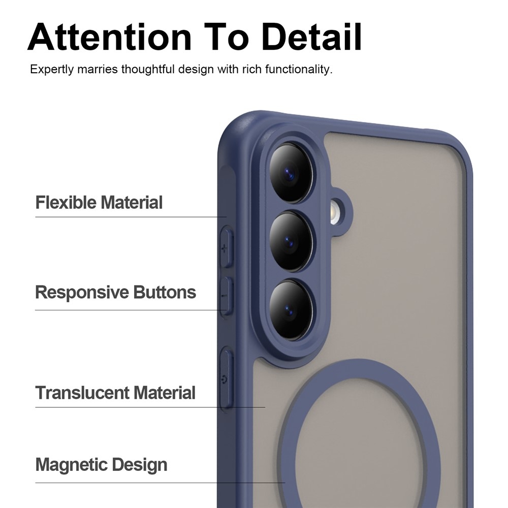 Matt gél tok MagSafe-kompatibilis a Samsung Galaxy S26 FE-hez – kék