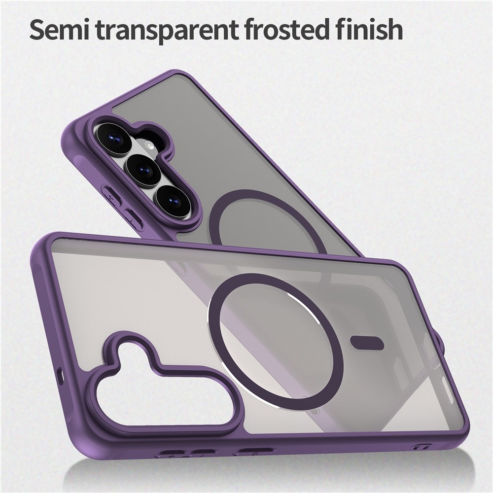 Matta zselés tok MagSafe tok Samsung Galaxy S26+ készülékhez - lila