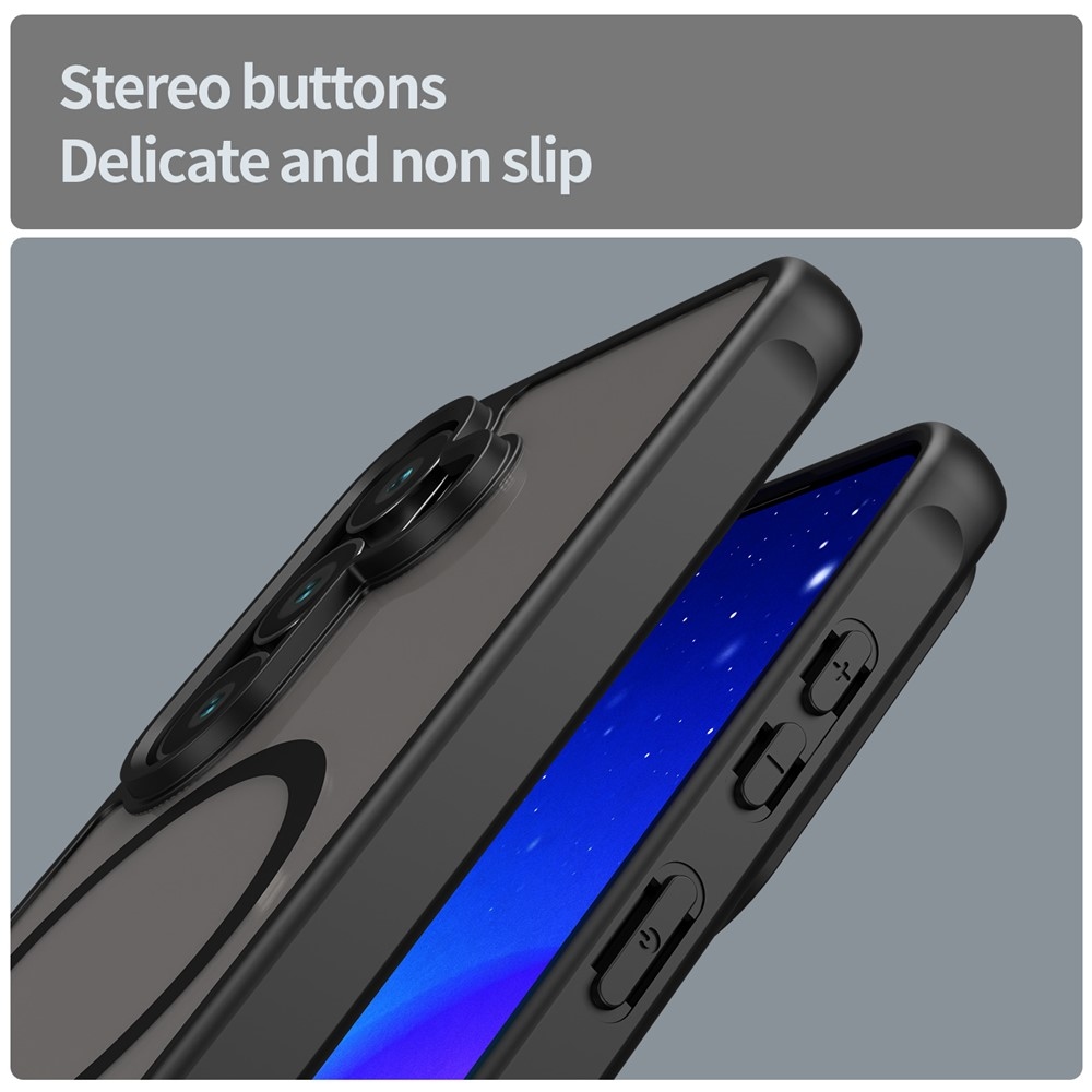 Matta zselés tok MagSafe-val Samsung Galaxy S26/S26 Pro készülékhez - fekete