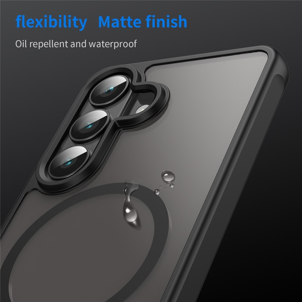 Matta zselés tok MagSafe-val Samsung Galaxy S26/S26 Pro készülékhez - fekete