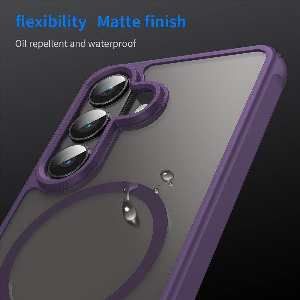 Matta zselés tok MagSafe-val Samsung Galaxy S26/S26 Pro készülékhez - lila