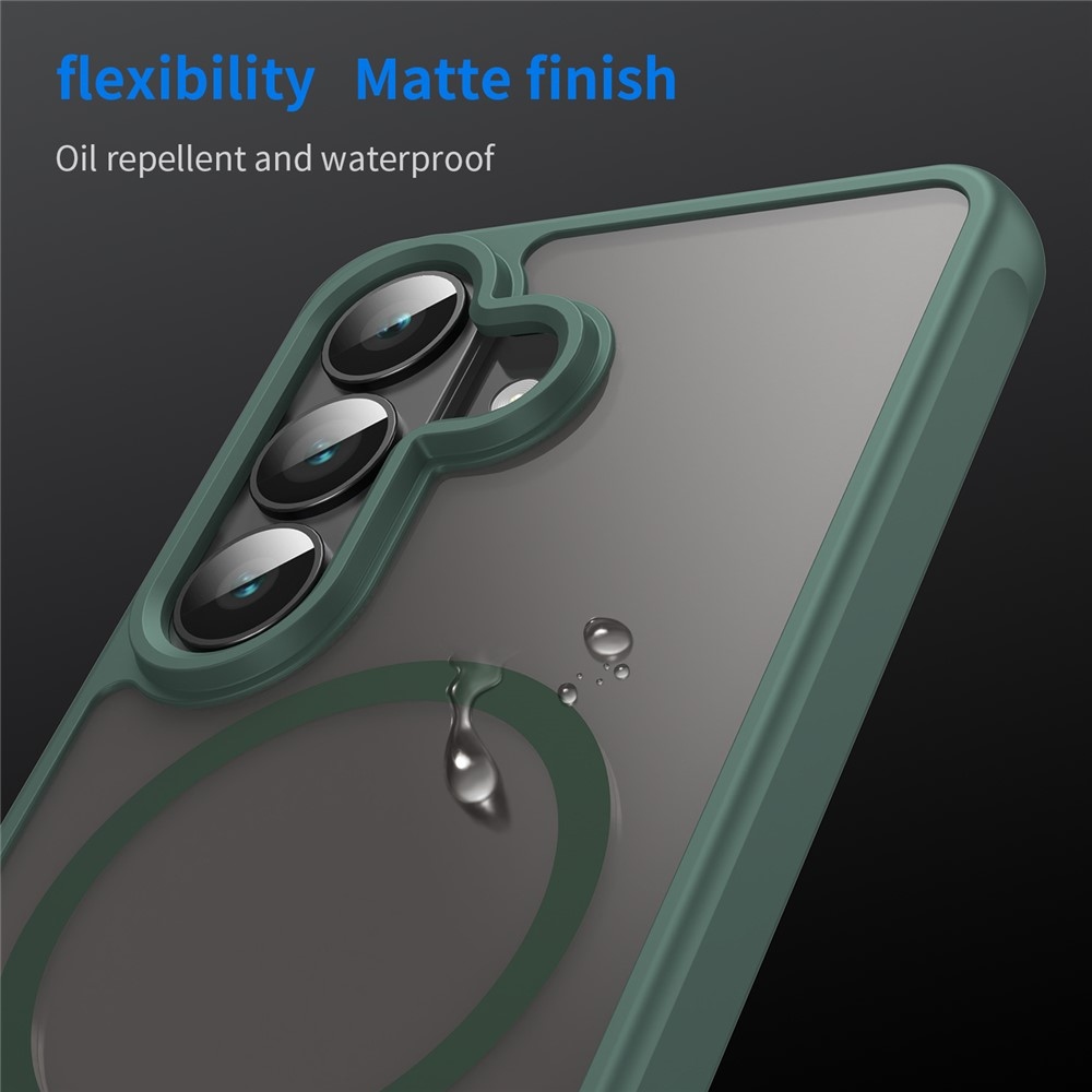 Matta zselés tok MagSafe-val Samsung Galaxy S26/S26 Pro készülékhez - zöld