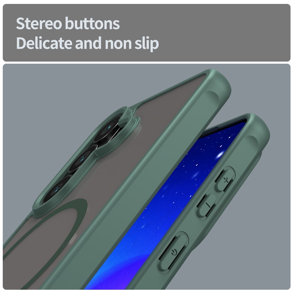 Matta zselés tok MagSafe-val Samsung Galaxy S26/S26 Pro készülékhez - zöld