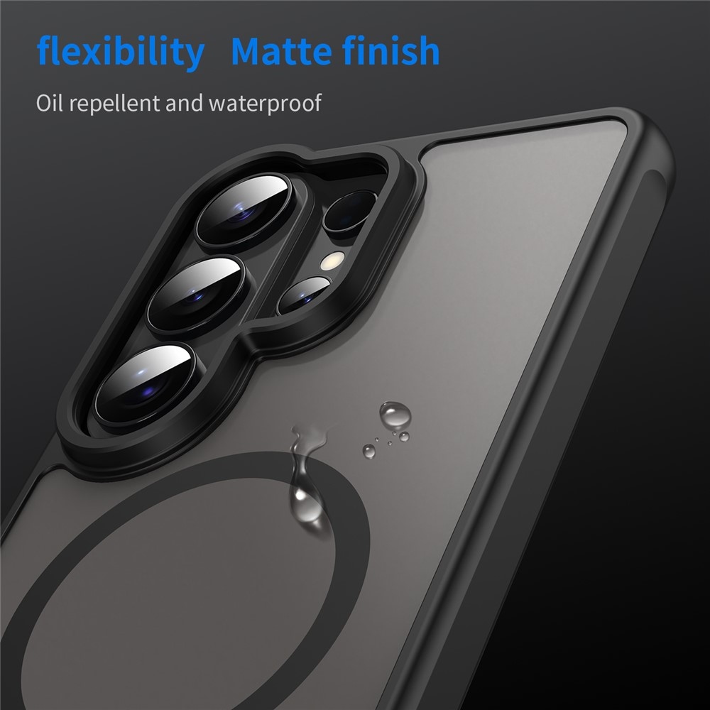 Matta zselés tok MagSafe tok Samsung Galaxy S26 Ultra készülékhez - fekete