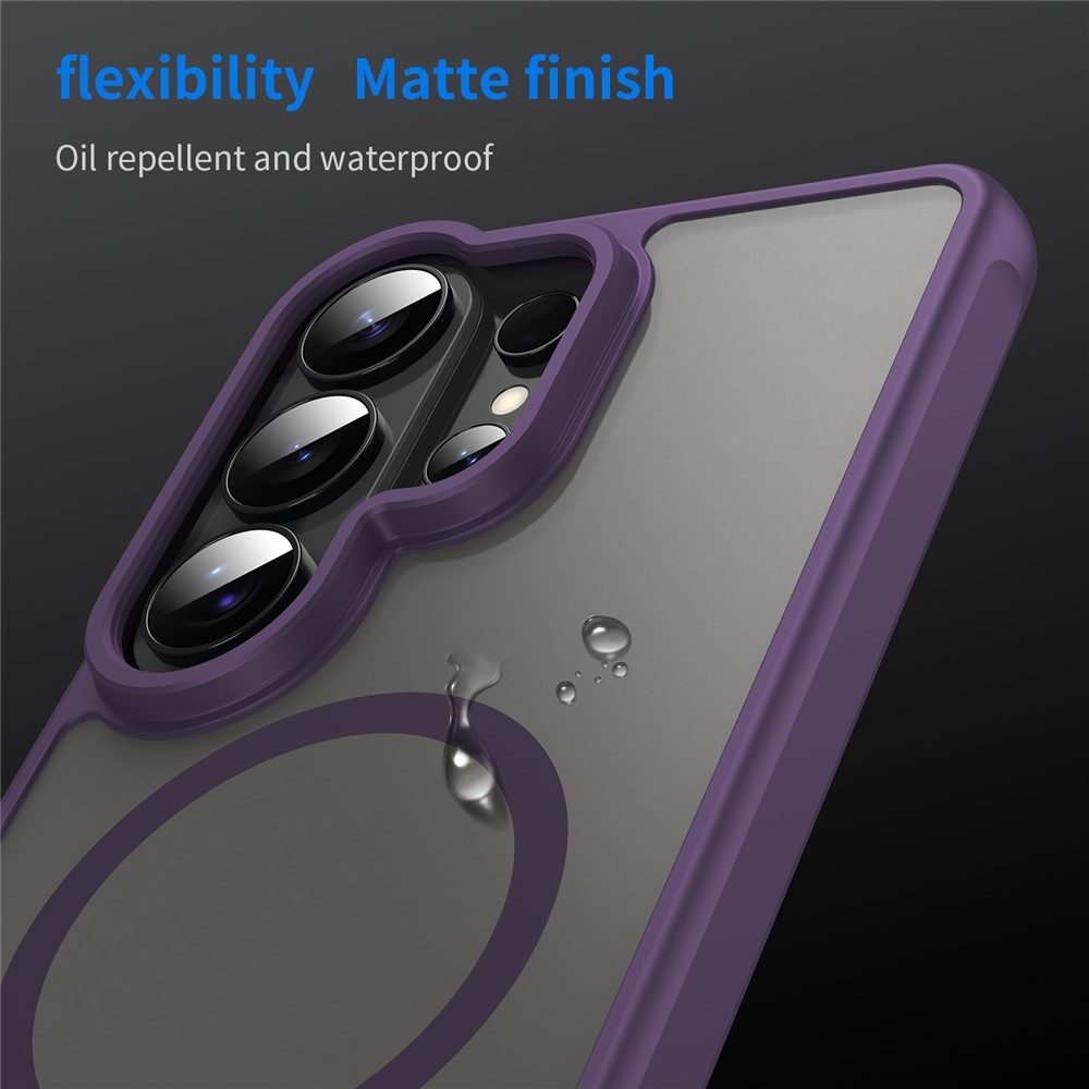 Matta zselés tok MagSafe tok Samsung Galaxy S26 Ultra készülékhez - lila