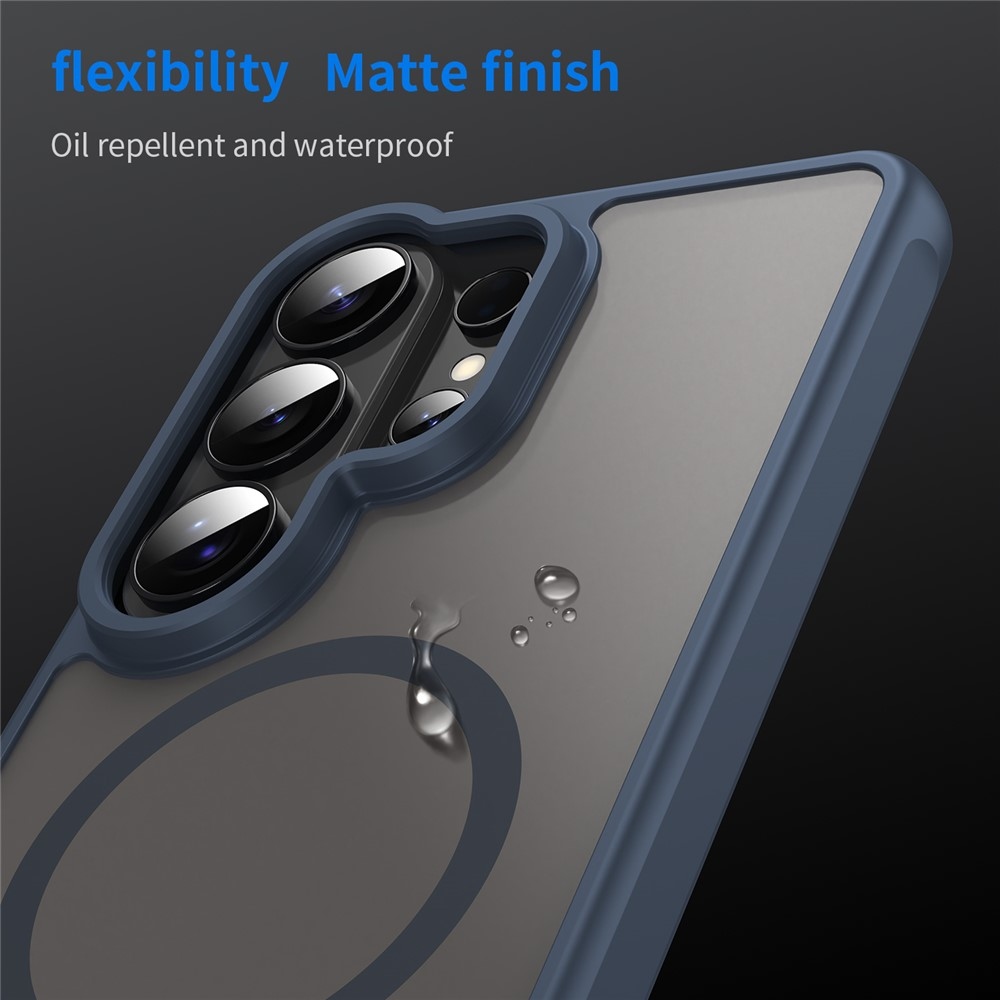 Matta zselés tok MagSafe tok Samsung Galaxy S26 Ultra készülékhez - kék