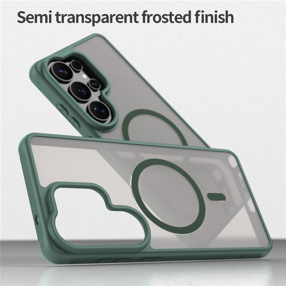 Matta zselés tok MagSafe tok Samsung Galaxy S26 Ultra készülékhez - zöld