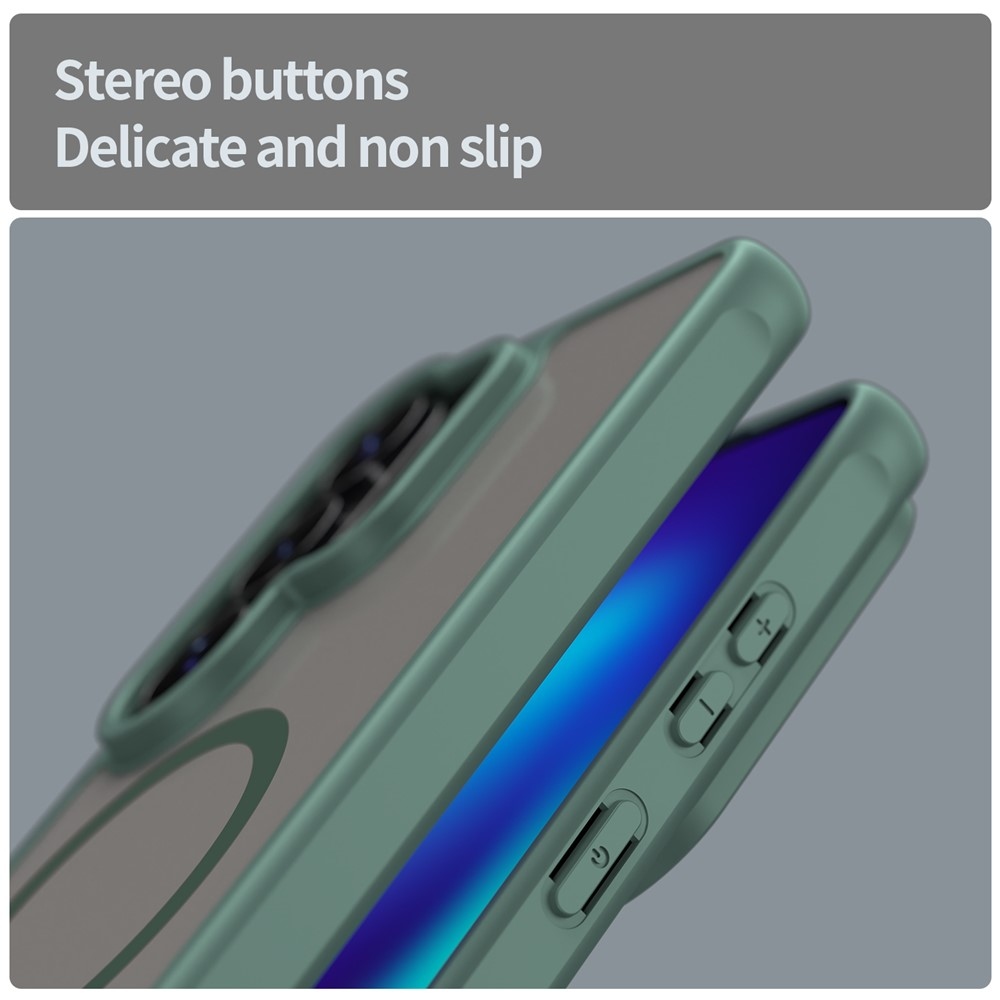 Matta zselés tok MagSafe tok Samsung Galaxy S26 Ultra készülékhez - zöld