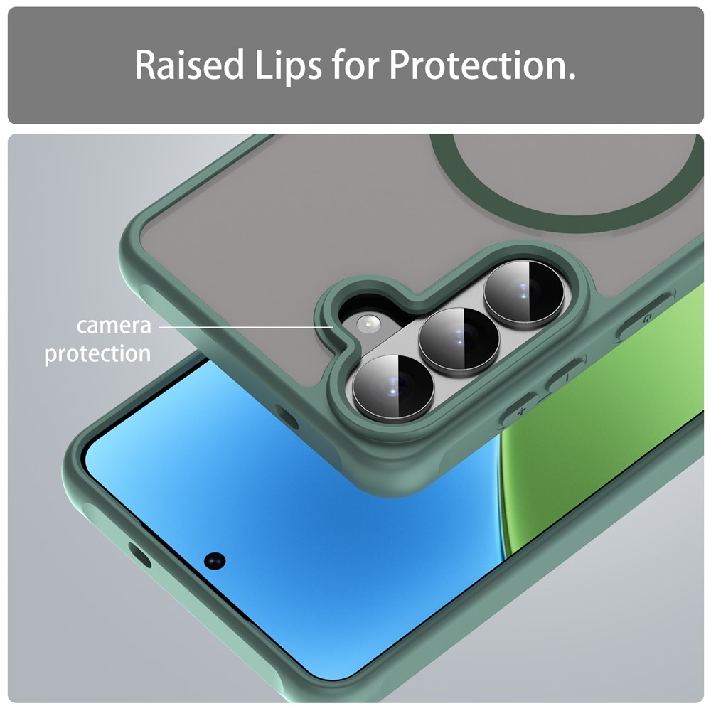 Matta zselés tok MagSafe tokkal Samsung Galaxy S26+ készülékhez - zöld