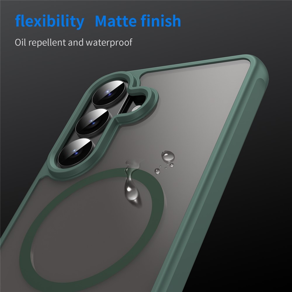 Matta zselés tok MagSafe tokkal Samsung Galaxy S26+ készülékhez - zöld