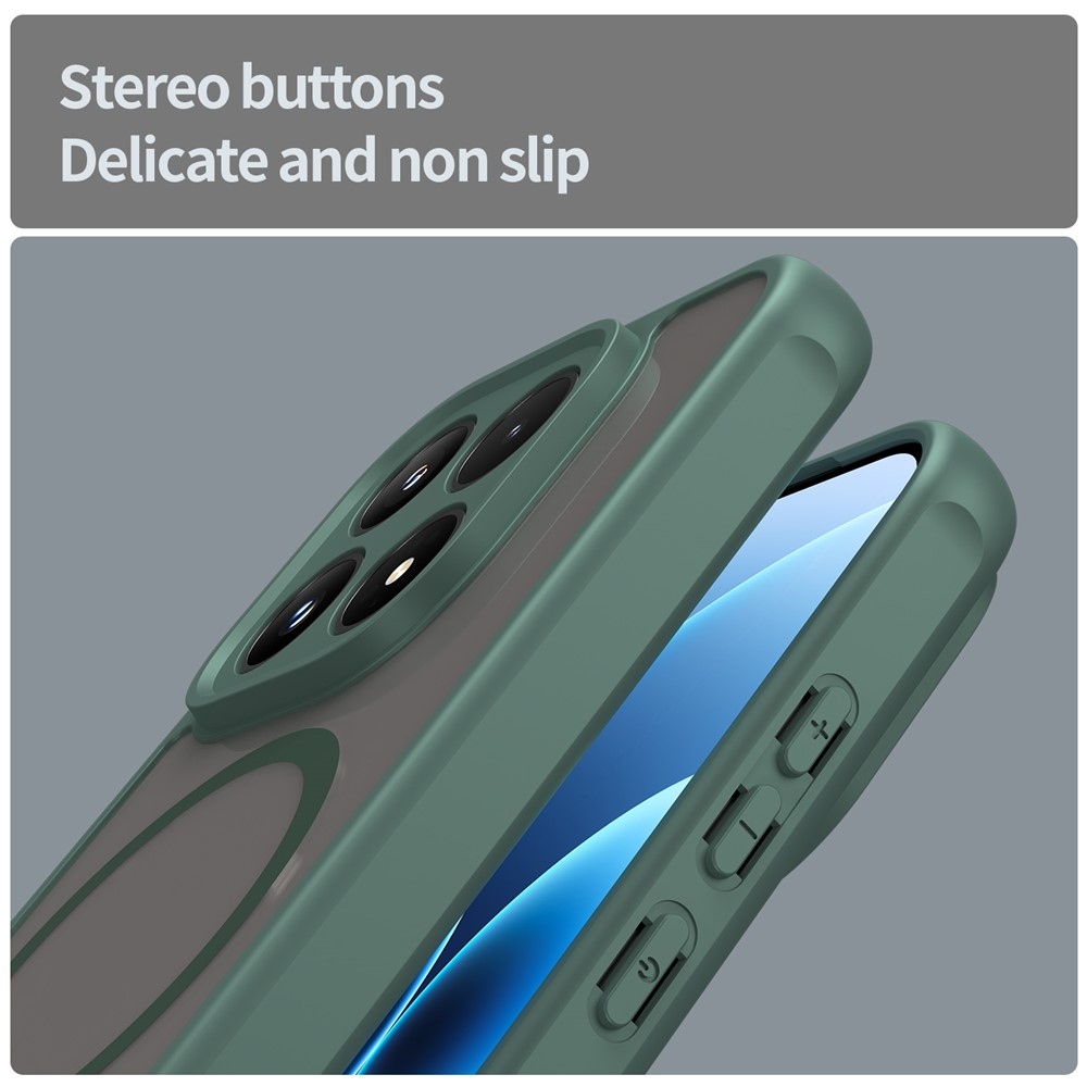 Matta zselés tok MagSafe tokkal Xiaomi 17 - zöld