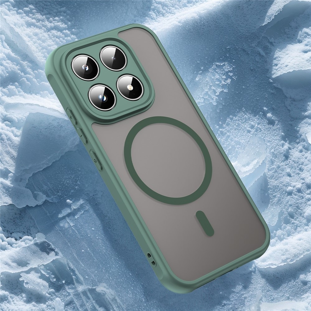 Matta zselés tok MagSafe tokkal Xiaomi 17 - zöld