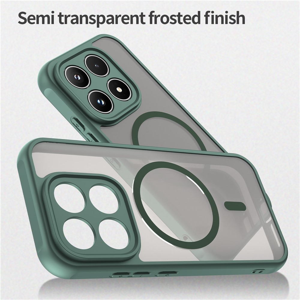 Matta zselés tok MagSafe tokkal Xiaomi 17 - zöld