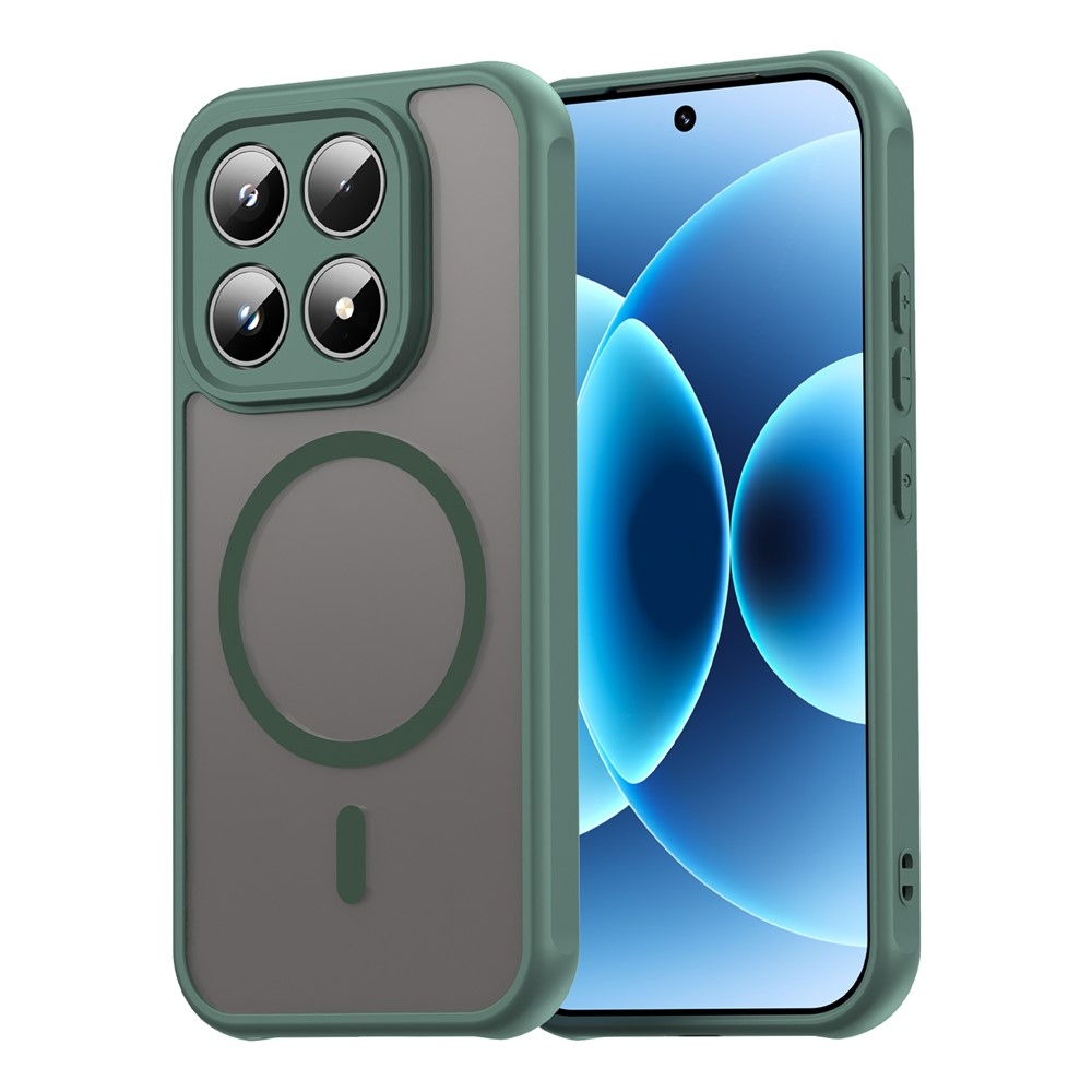 Matta zselés tok MagSafe tokkal Xiaomi 17 - zöld