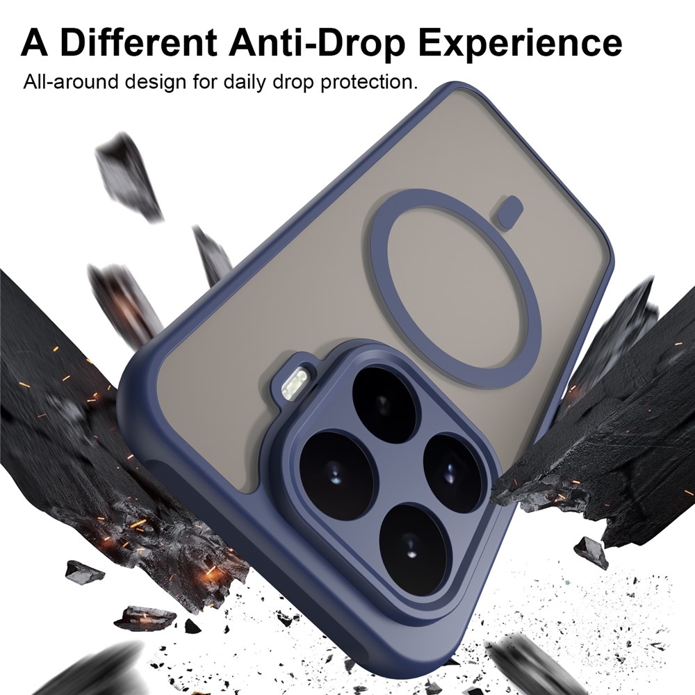 Matt gél tok MagSafe-kompatibilis a Xiaomi 17T-hez – kék