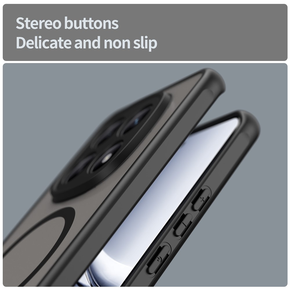 Matt zselés tok MagSafe tok Xiaomi Poco M8 5G/Redmi Note 15 5G/Note 15 4G - fekete