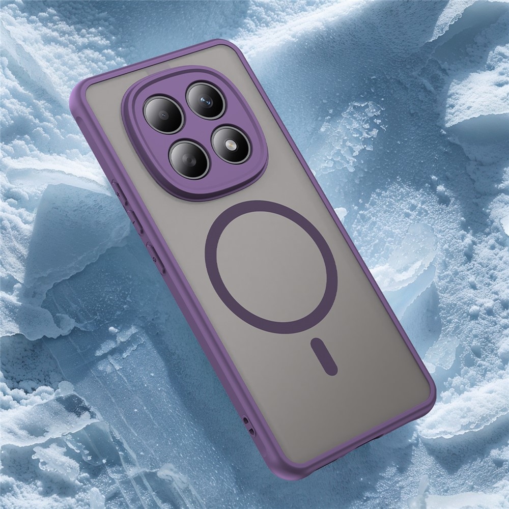 Matt zselés tok MagSafe tok Xiaomi Poco M8 5G/Redmi Note 15 5G/Note 15 4G - lila