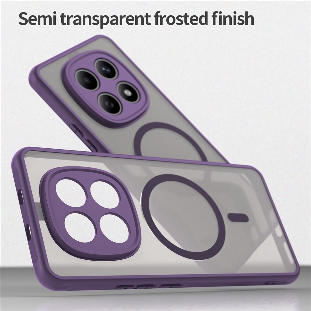 Matt zselés tok MagSafe tok Xiaomi Poco M8 5G/Redmi Note 15 5G/Note 15 4G - lila