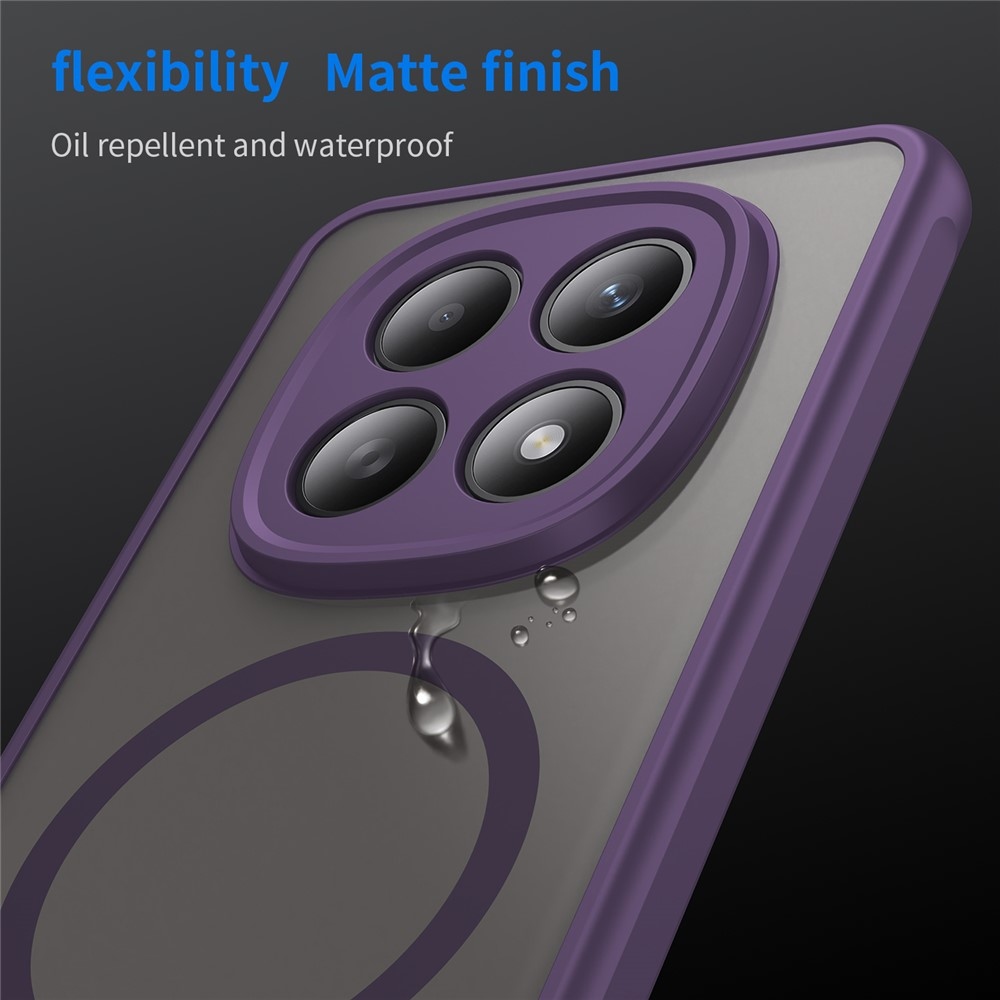 Matt zselés tok MagSafe tok Xiaomi Poco M8 5G/Redmi Note 15 5G/Note 15 4G - lila