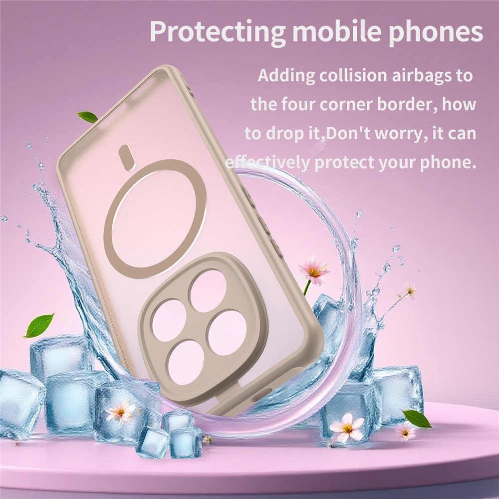 Matta zselés tok MagSafe tok Xiaomi Poco M8 5G/Redmi Note 15 5G/Note 15 4G - narancssárga